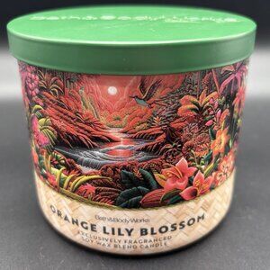 Bath & Body Works Orange Lily Blossom 3 Wick Candle 14.5 oz Citrus Tiger Lily